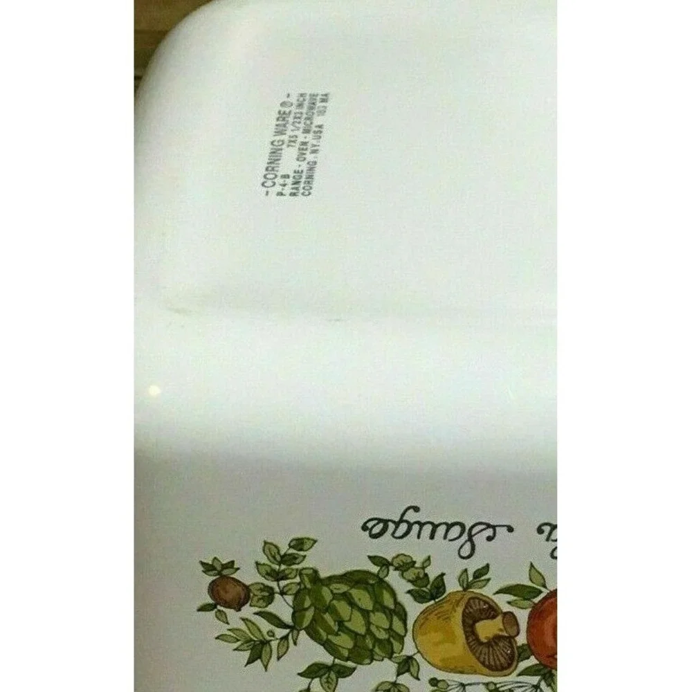 Corning Ware P-4-B 1.5 L Spice of Life Casserole NO LID- 7 x 5 1/2 x 3 ##